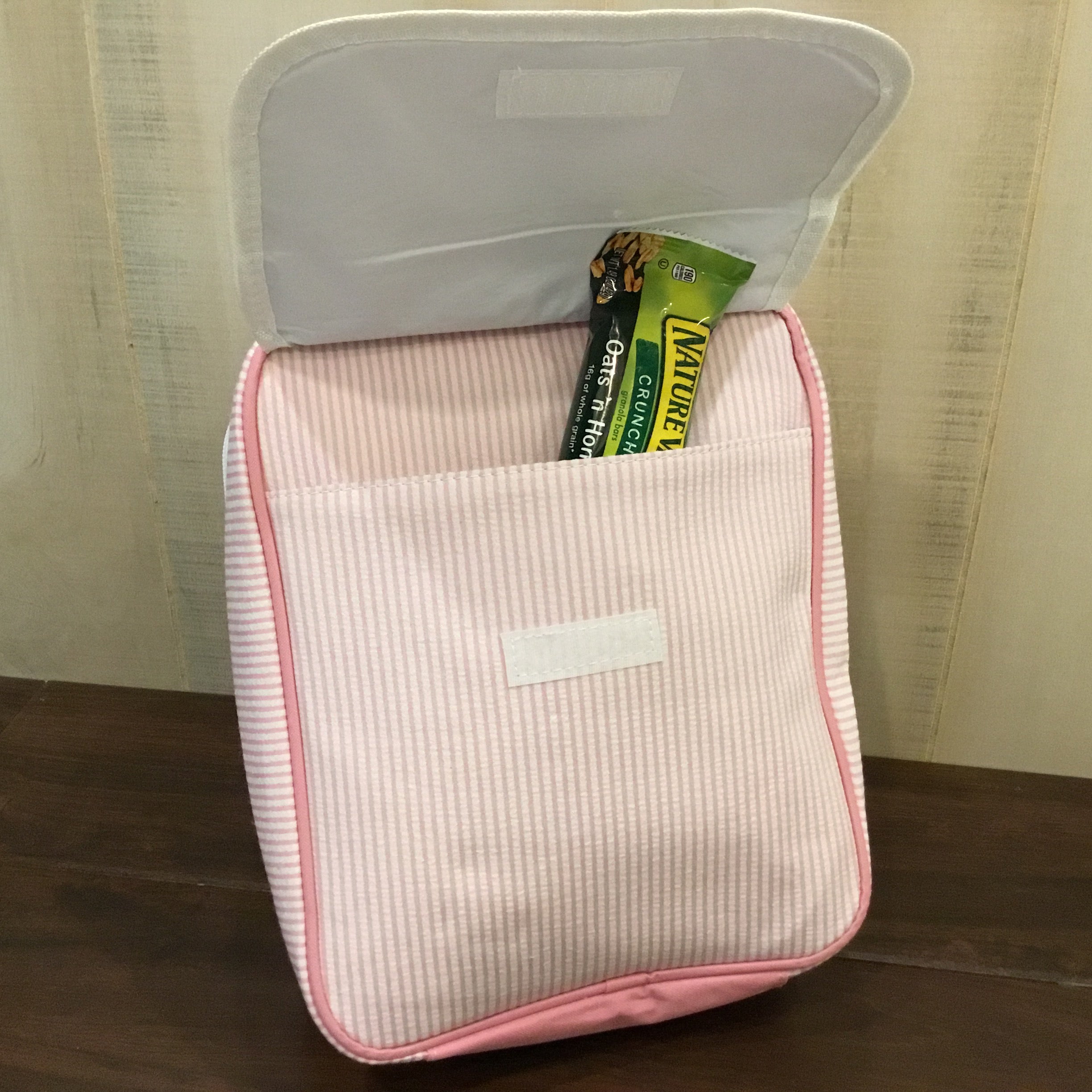 Seersucker Insulated Lunch Box-Tote - Little Blanks, LLC