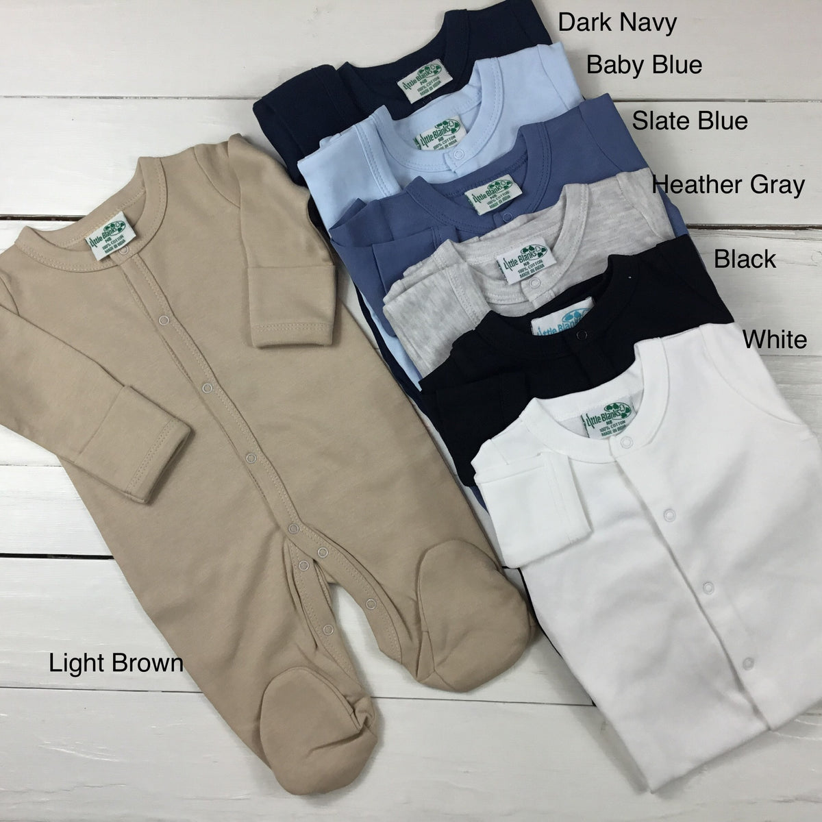 Solid Color Footie - Little Blanks