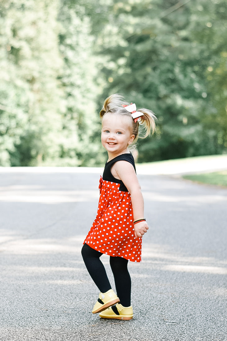 Girls Minnie Mouse Inspired Dress 4T / Small Polka Dots