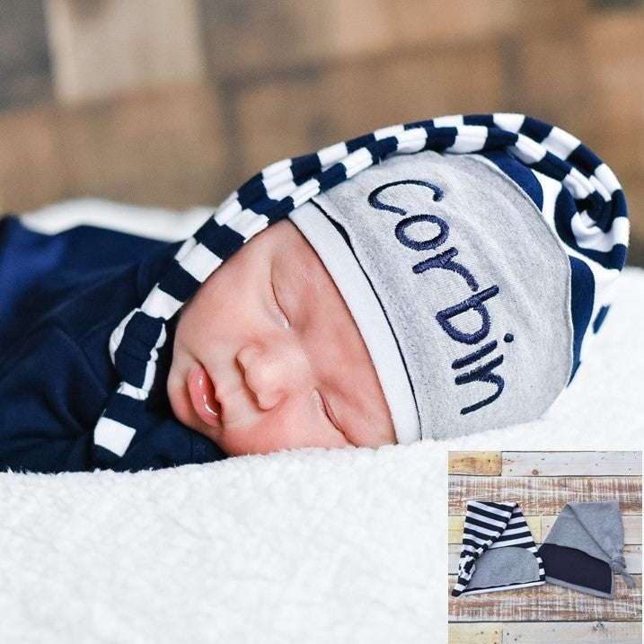 Infant Photo Prop Nameplate Hat for Boys - Little Blanks, LLC