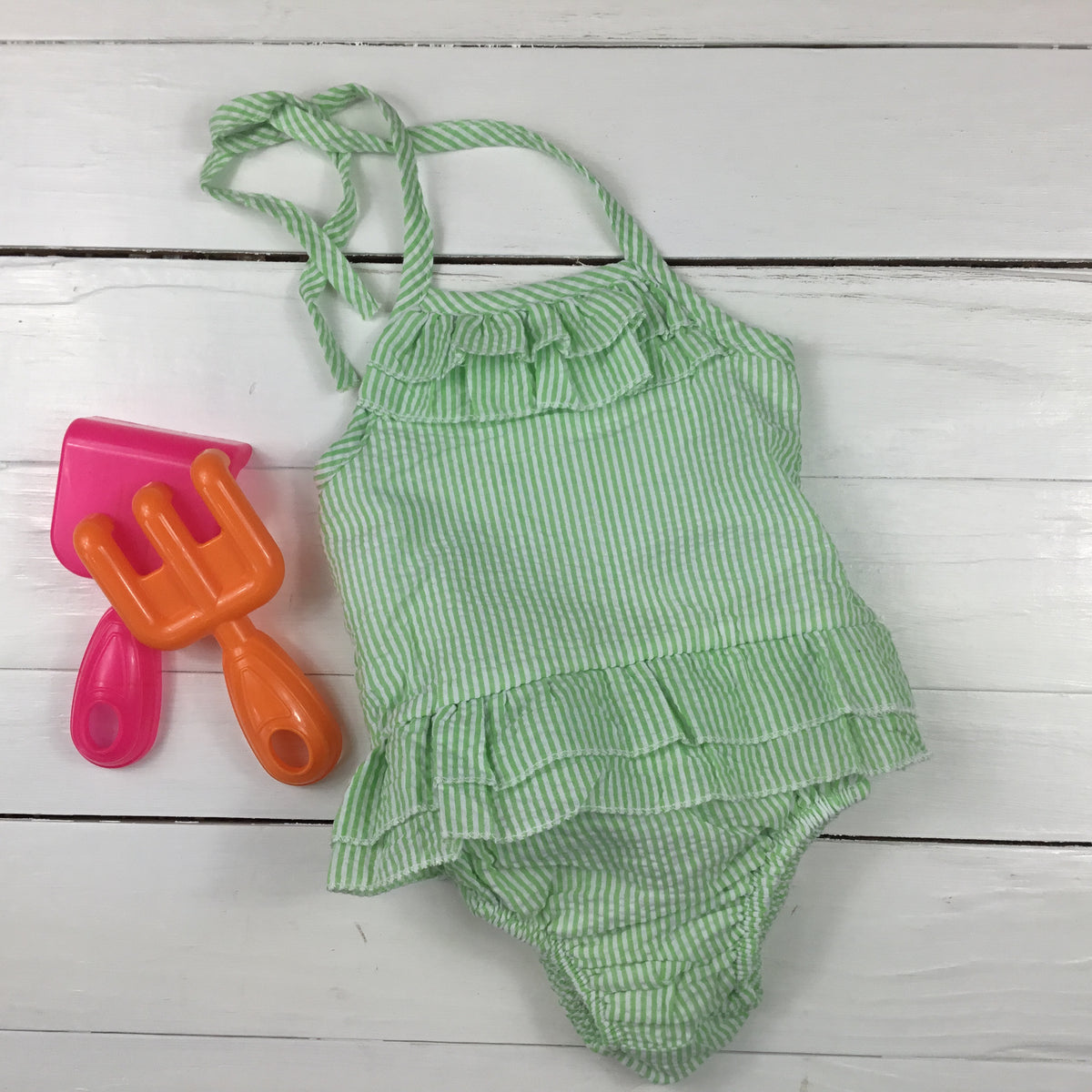 Boutique Style Seersucker Girl&#39;s Swimsuit One-piece &amp; Two Piece - Little Blanks
