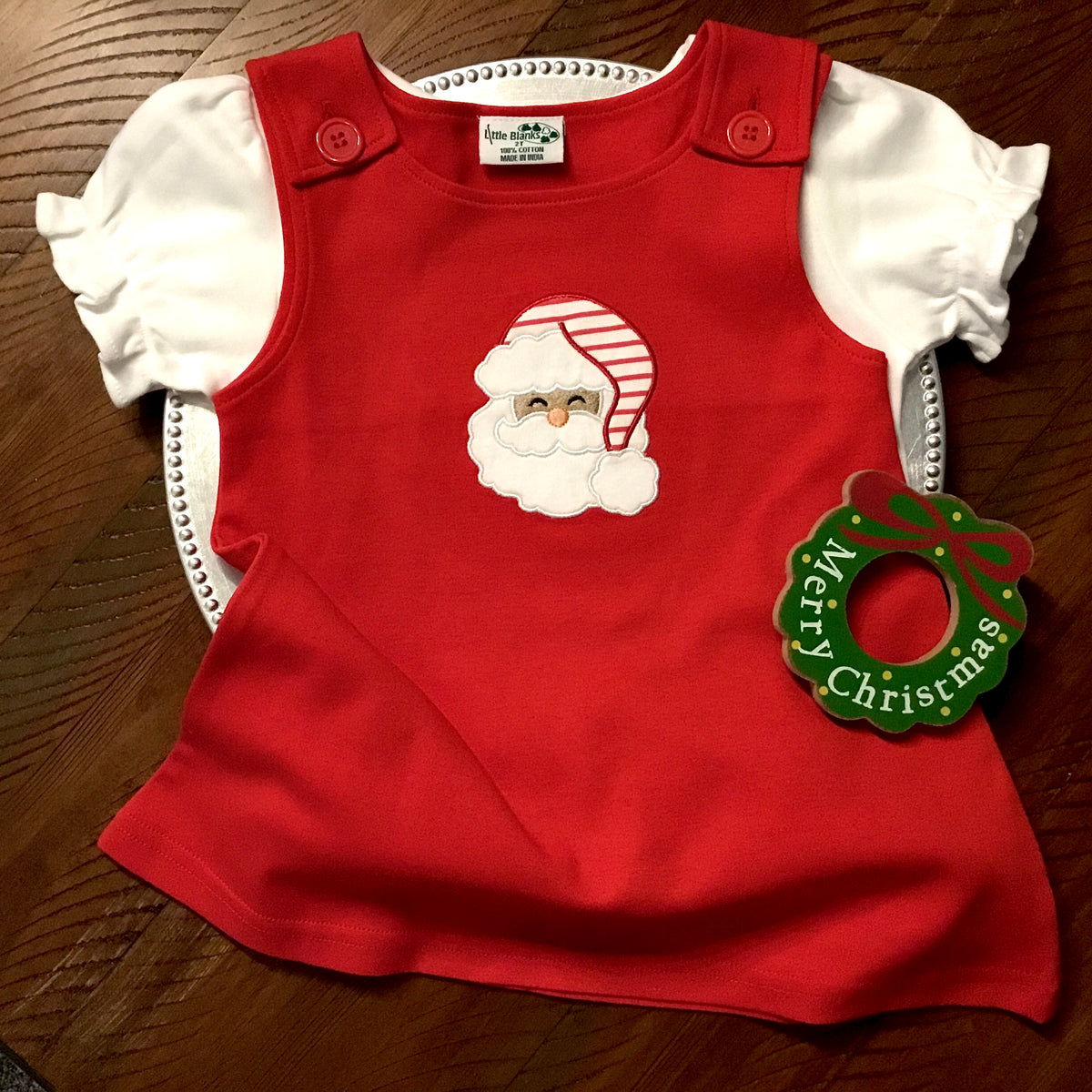 Girls Overall Dress - Perfect for Christmas - Little Blanks