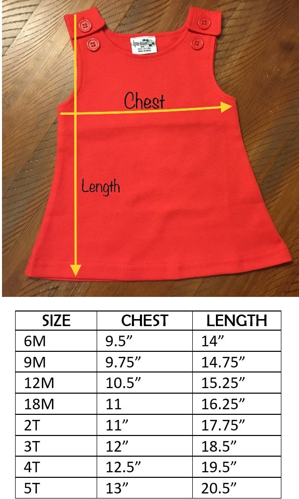 Girls Overall Dress - Perfect for Christmas - Little Blanks