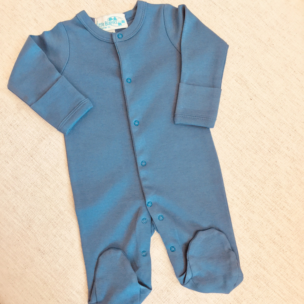 Solid Color Footies -Unisex - Little Blanks, LLC