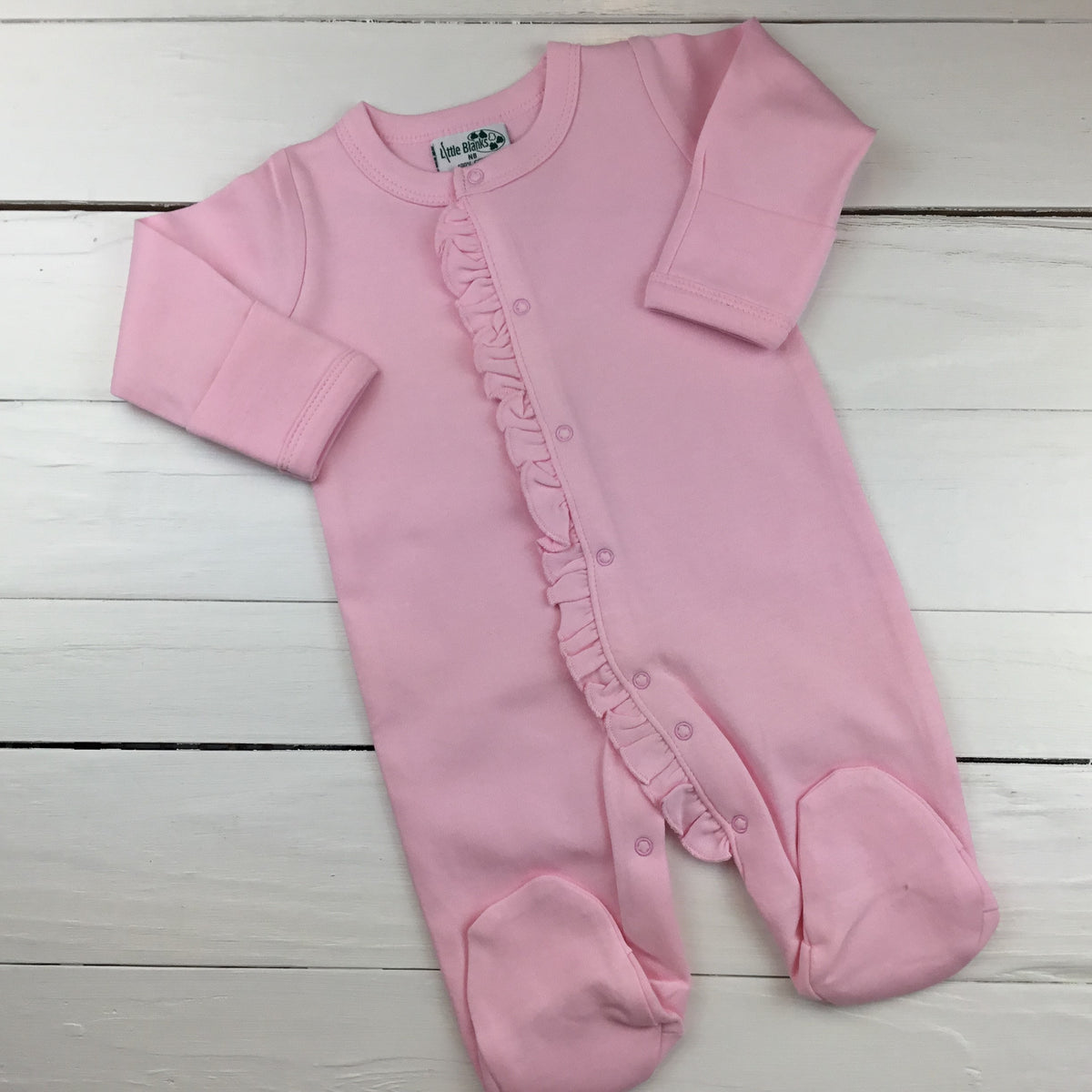 Girls Infant Footie Sleepers with Ruffle - Little Blanks
