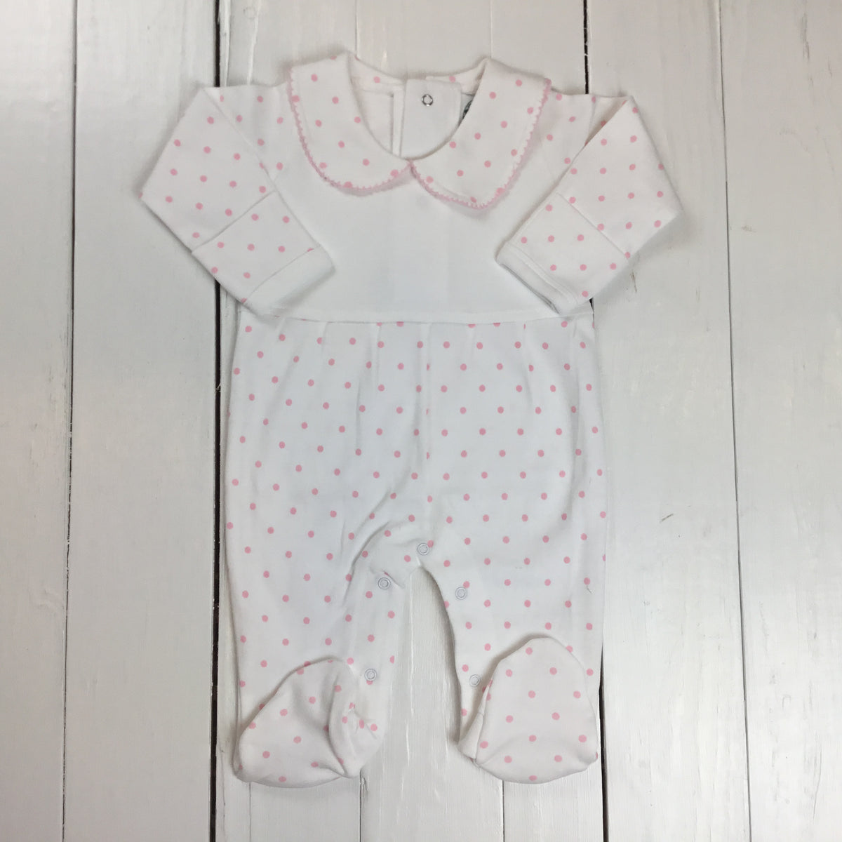 Boutique Style Collar Footie with Bib Detail - Boy &amp; Girl NEW STYLES &amp; COLOR - Little Blanks