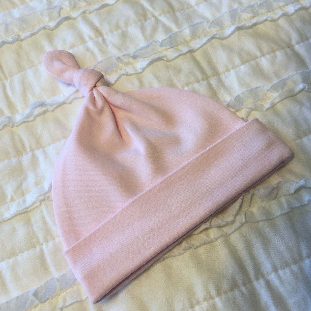 Solid Color Knotted Beanie Hats - Unisex - Little Blanks, LLC