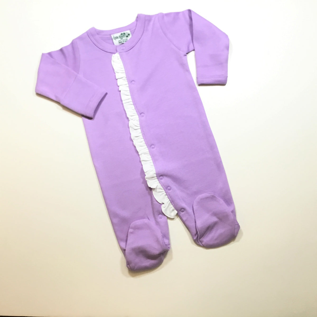 Girls Infant Footie Sleepers with Ruffle - Little Blanks, LLC