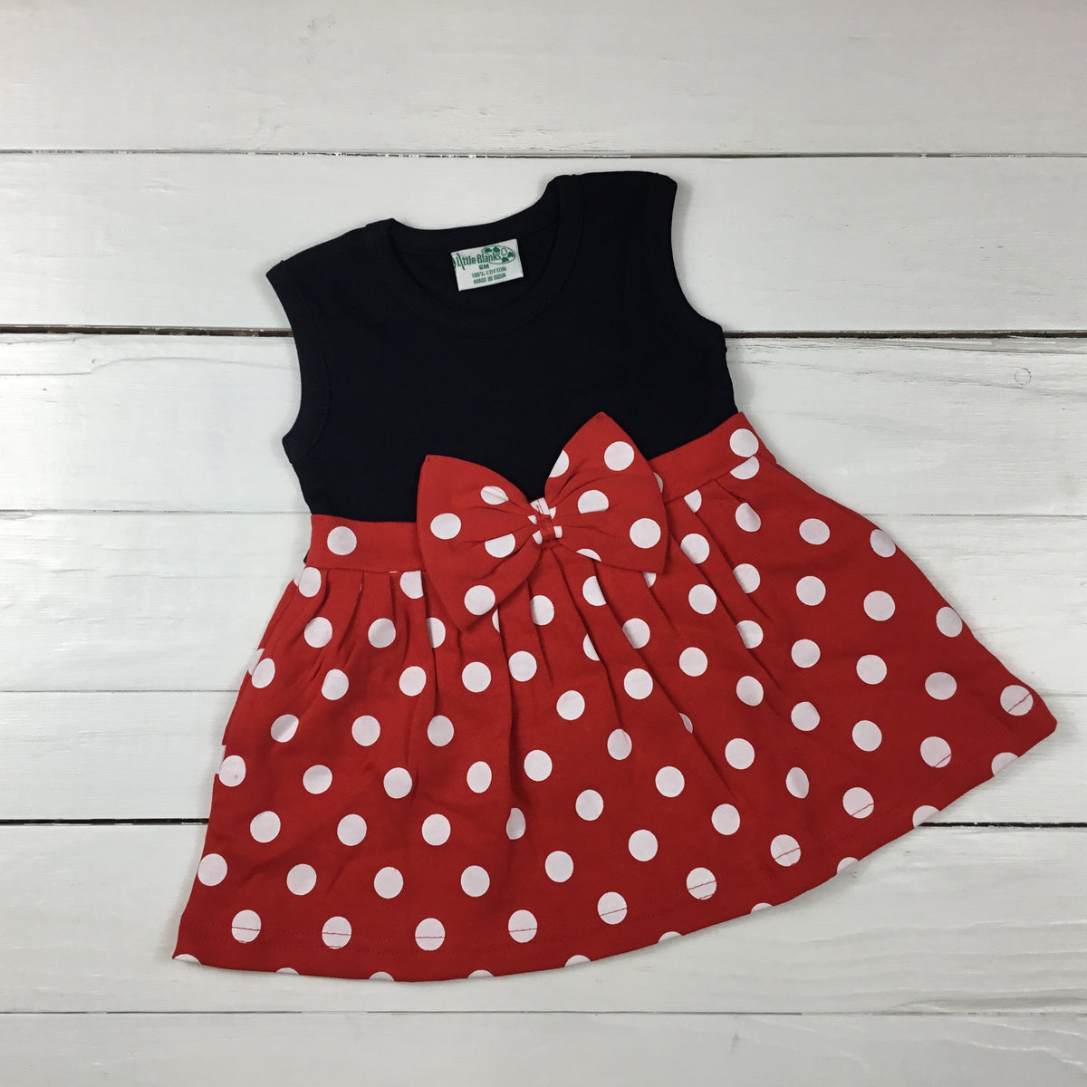 Girls Minnie Mouse Inspired Dress - Little Blanks, LLC