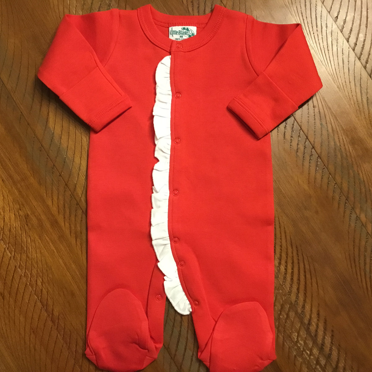 Girls Infant Footie Sleepers with Ruffle - New Color Added - Little Blanks