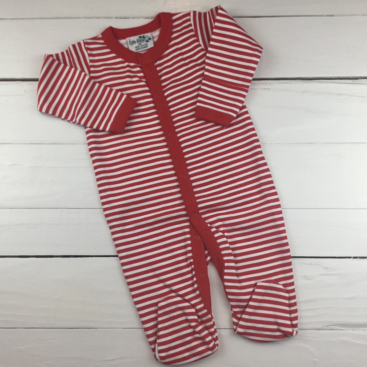 Striped Footie Unisex New Arrival - Little Blanks