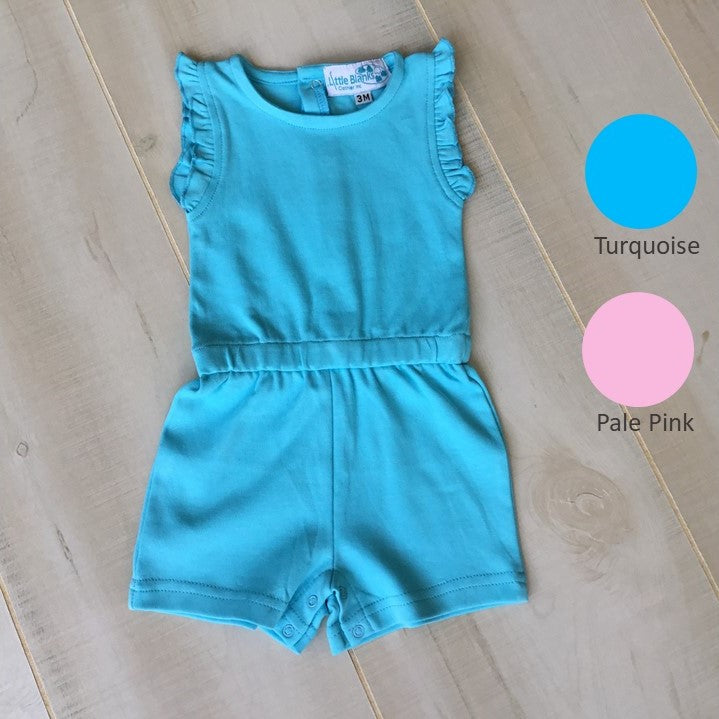 Girl&#39;s Sleeveless Short Romper - Little Blanks, LLC