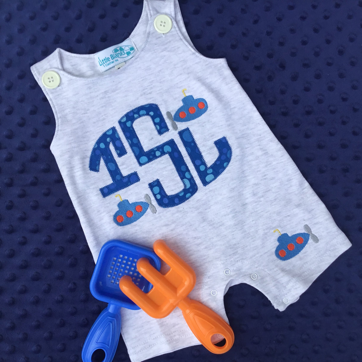 Boys Sleeveless Rompers in All Cotton - Little Blanks, LLC