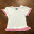Girls Short Sleeve T-shirt with Gingham Ruffle - New Arrival - Little Blanks