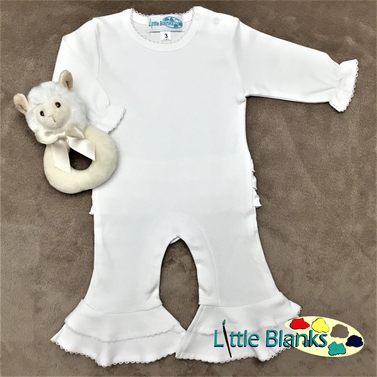 CLEARANCE - Baby Girl Sleeved Romper - Little Blanks, LLC