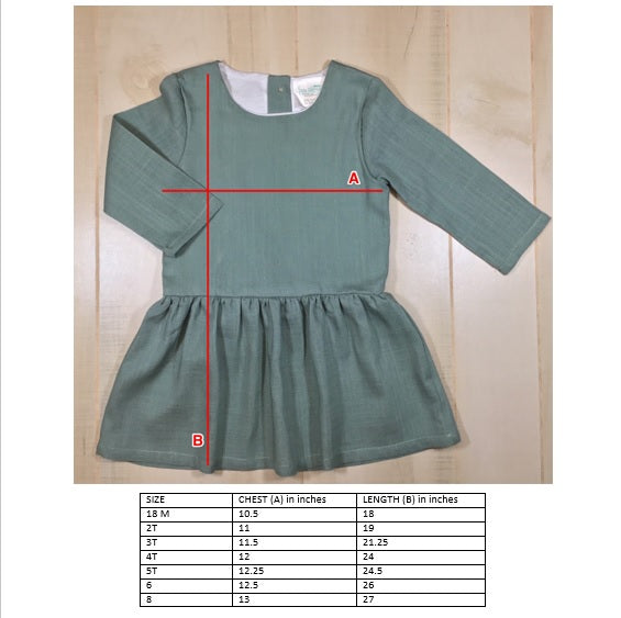 Girls Fall Linen Dress in Mustard, Brown & Sage (Kids) | Little Blanks Choose Size / Choose Color Girls Fall Linen Dress in Mustard, Brown & Sage (Kids) | Little Blanks Choose Size / Choose Color